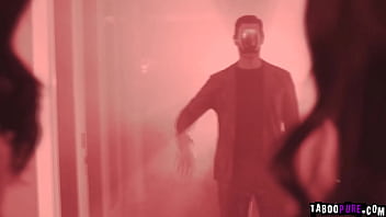 Three stepsisters fucked by hung lucky stud