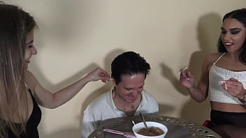 Sadistic brat girls humiliation feeding