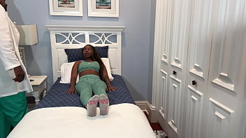 Doctor luv visits a beautiful teen to help her feel better with his big dick