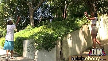 Busty black babe bubble bath group cocksuck 4