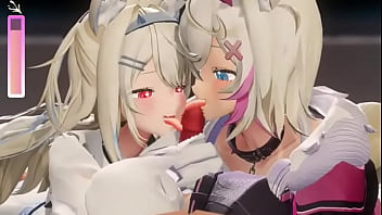 Two neko girls playing with your dick Two neko girls playing with your dick