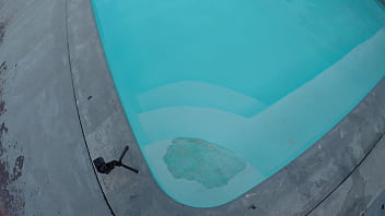 Hot teen sucks cock in swimming pool