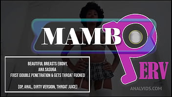 Beautiful breasts ebony ana sasuga first double penetration & gets throat fucked dp anal atm datm sloppy bj di