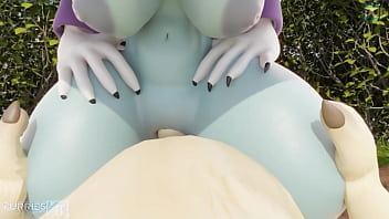 Katress riding teemo's dick in cowgirl position