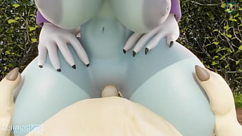 Katress riding teemo's dick in cowgirl position