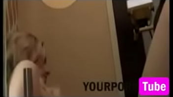 Amateur blonde gets a sticky creampie in the bathroom p 4