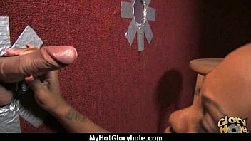 Horny lady enjoys gloryhole cocksucking interracial 16