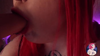 Boobies play and toy sucking spit play