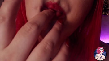 Boobies play and toy sucking spit play