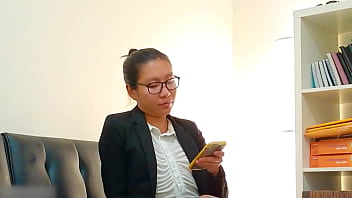 Break room fantasy guy who works downstairs has a crush on the tiny asian girl at the office upstairs