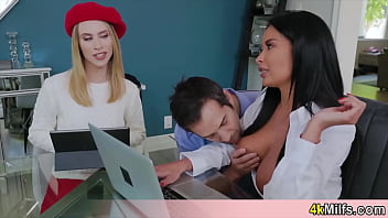 Taboo threesome with horny stepmother