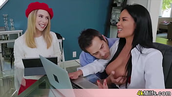 Taboo threesome with horny stepmother