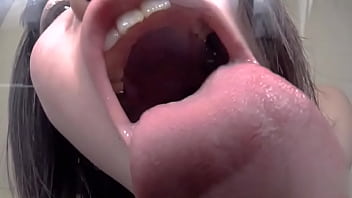 Japanese asian tongue spit fetish