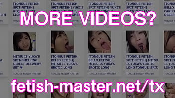 Japanese asian tongue spit fetish