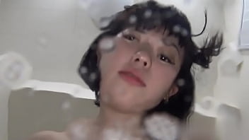 Japanese asian tongue spit fetish