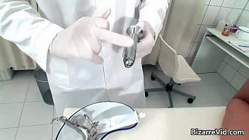 Hot blonde bitch comes to the doctor