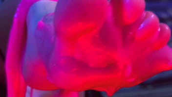 Messy foot play to make you hard