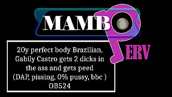 20y perfect body brazilian gabily castro gets 2 dicks in the ass and gets p33d dap dry version 0% pussy bbc fitness model perfect ass ob524