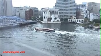 Asian nurse get anal dp from two cock and cum in mouth