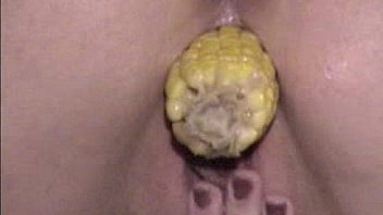 Jessie fucks herself with corn and a trophy