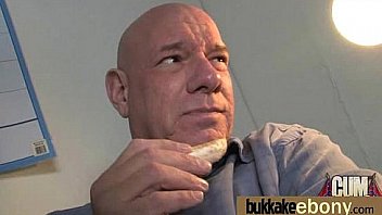 Ebony babe sucks too many white cocks 8