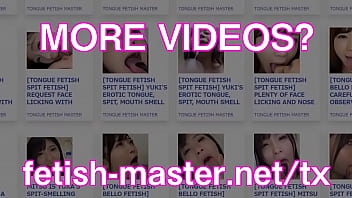 Japanese asian tongue spit fetish