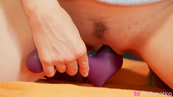 Solo brunette with big tits ally foxy using sex toys in 4k