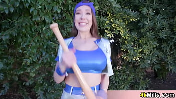 Lets learn some tricks with sporty stepma