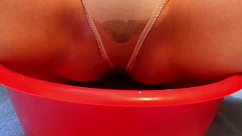 Pussy pees in her panties homemade with a busty bbw