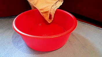 Pussy pees in her panties homemade with a busty bbw