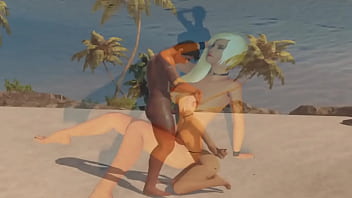 Nude beach resort fun