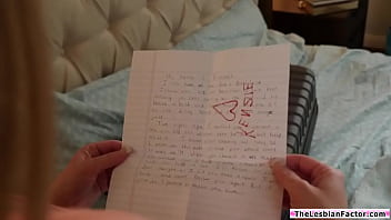 Prinzzess is done spying on kenzie madison this time she sends note wanting to fuck her kenzie welcomes her in and willing lets her lick her pussy