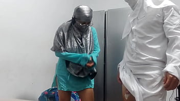 Arabian fucks in front of the refrigerator and has a great orgasm real sex