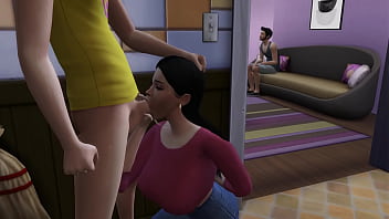 Stepson cum's on his steopmoms face