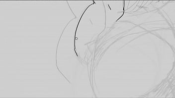 Chica en minifalda dibujo en photoshop