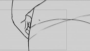 Chica en minifalda dibujo en photoshop