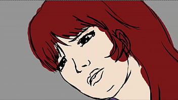 Chica en minifalda dibujo en photoshop