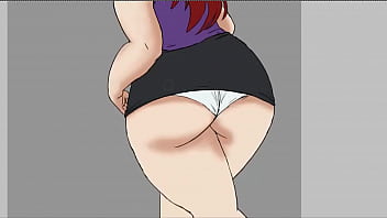 Chica en minifalda dibujo en photoshop