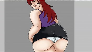 Chica en minifalda dibujo en photoshop