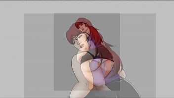 Chica en minifalda dibujo en photoshop