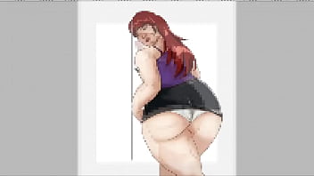 Chica en minifalda dibujo en photoshop