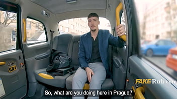 Busty female taxi lady hate fucks male passenger who works in a bank