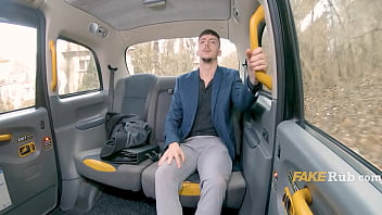 Busty female taxi lady hate fucks male passenger who works in a bank