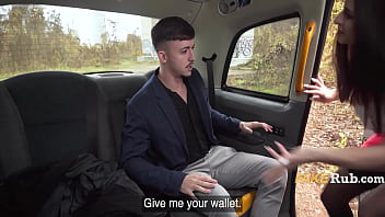 Busty Female Taxi Lady Hate Fucks Male Passenger Who Works In A Bank thumbnail