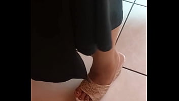 My wife is becoming more of a slut now she's showing off her enormous tits in a sheer blouse and bra