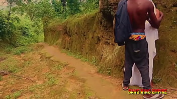 Bbw exterior bush fuck with a black big dick guy