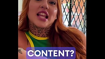 Petite redhead busty latina deepthroat sloppy blowjob after casting pov