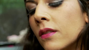 Angela stone squirts all over the place and gets covered in jizz