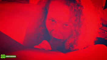 Lucky gurl kween bunny b red light special pov blowjob and throat fucking a bbc