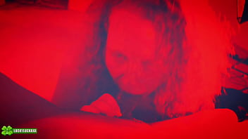 Lucky gurl kween bunny b red light special pov blowjob and throat fucking a bbc